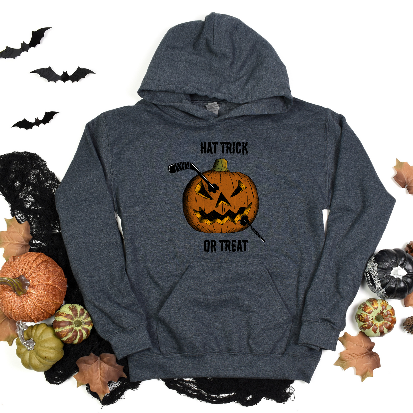 Hat Trick or Treat Kids Hockey Hoodie