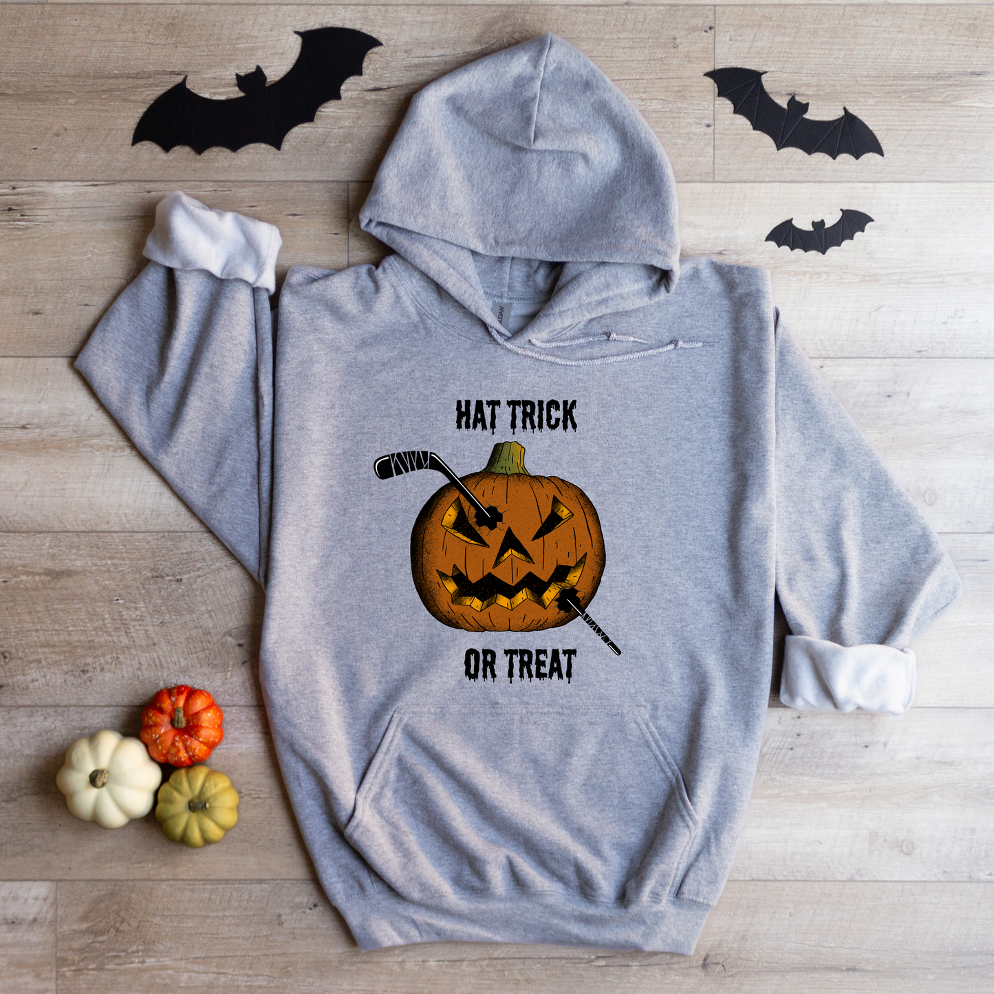 Hat Trick or Treat Kids Hockey Hoodie