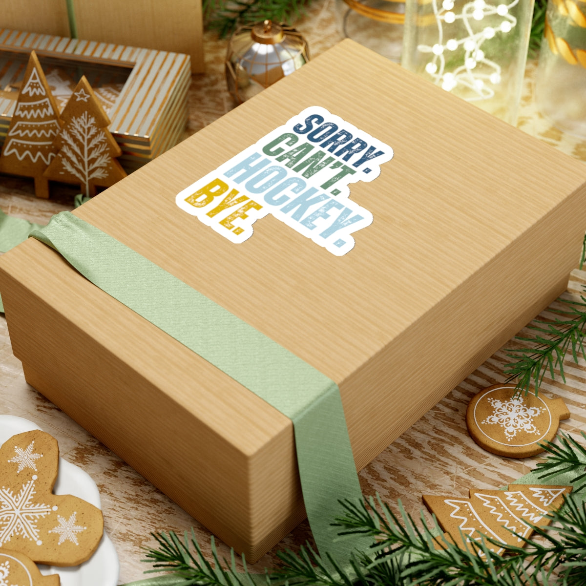 Sorry Can't Hockey Bye Hockey Player Sticker