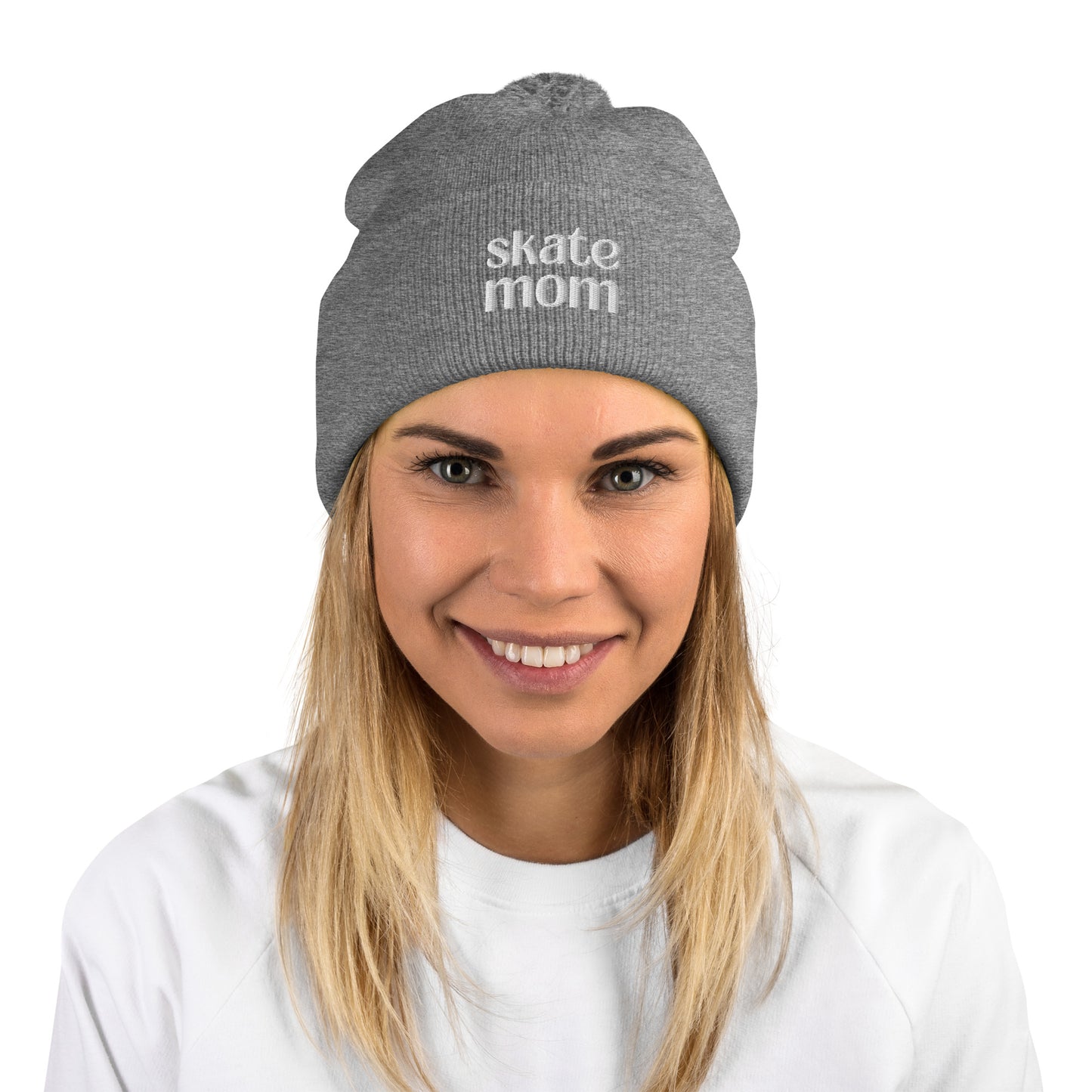 Skate Mom Pom Beanie | Pom Beanie | Ice Chirps