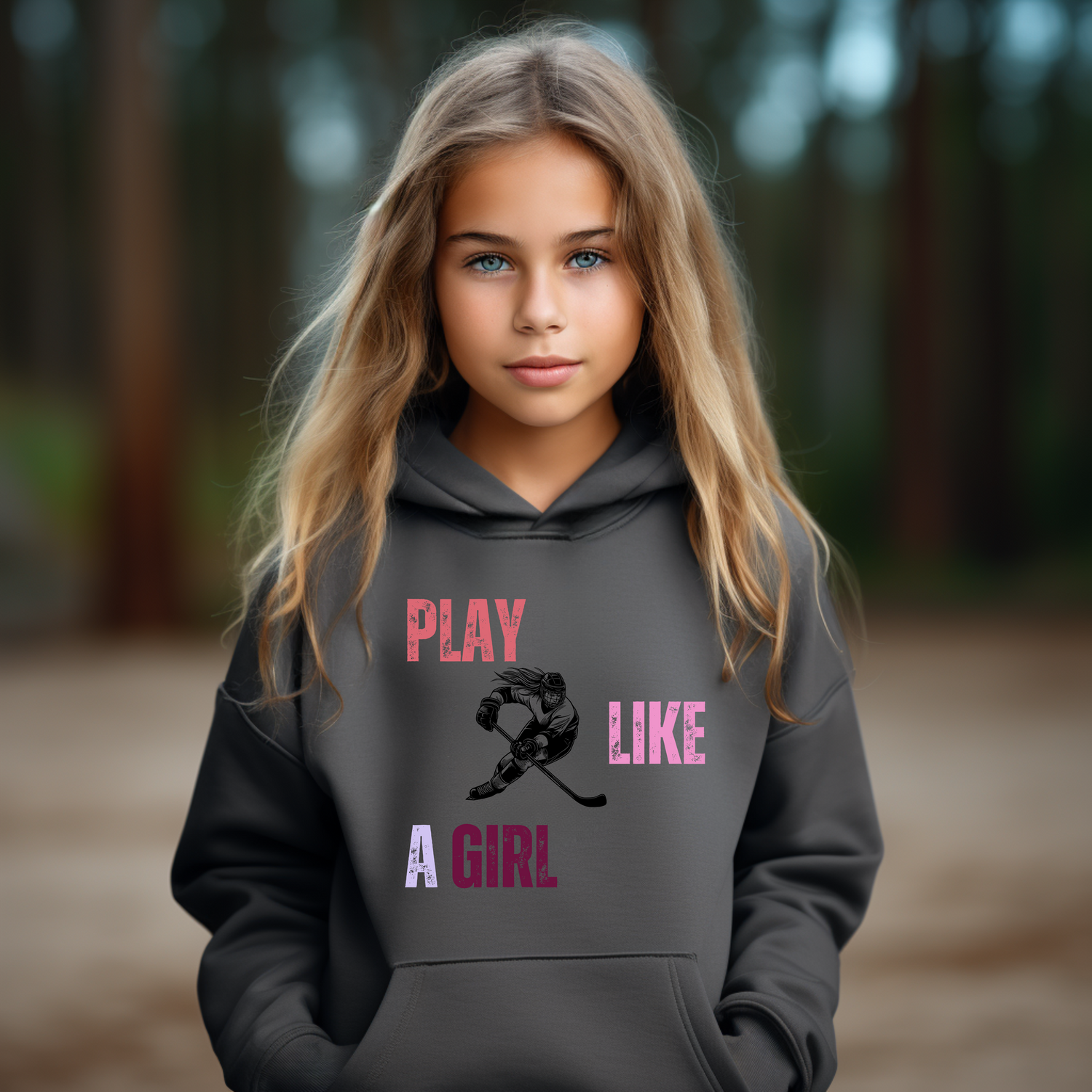 Girl Hooded Sweatshirt | Play like Girl Hooded Sweatshirt | Ice Chirps