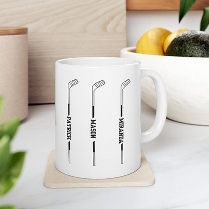 Customized Hockey Mom Dad Mug for Hockey Parents | Hockey Mom Gift Idea for Hockey Dad | Hockey Coach Gift | Personalized Hockey Player Mug