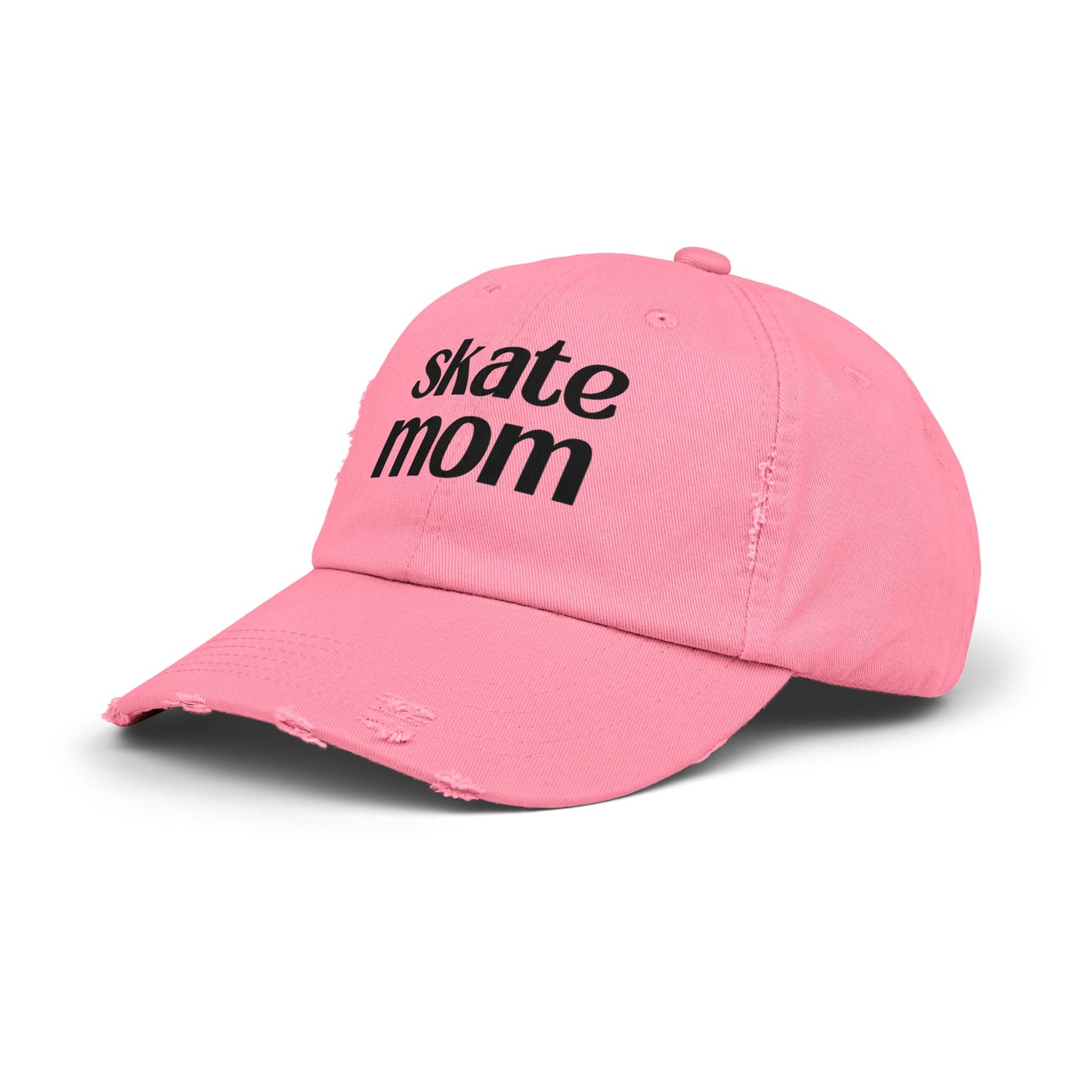 Hockey Figure Skating Skate Mom Distressed Cap