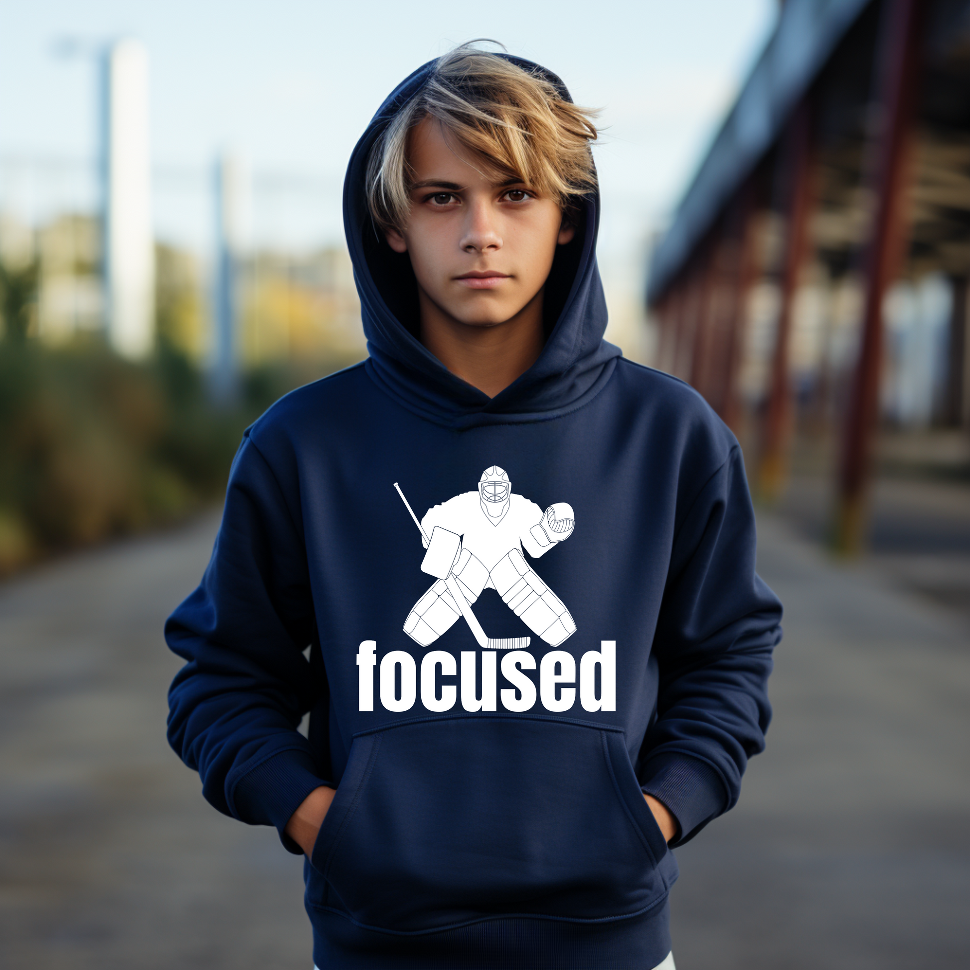 Youth Hockey Goalie Hoodie | Youth Hooded Sweatshirt | Ice Chirps