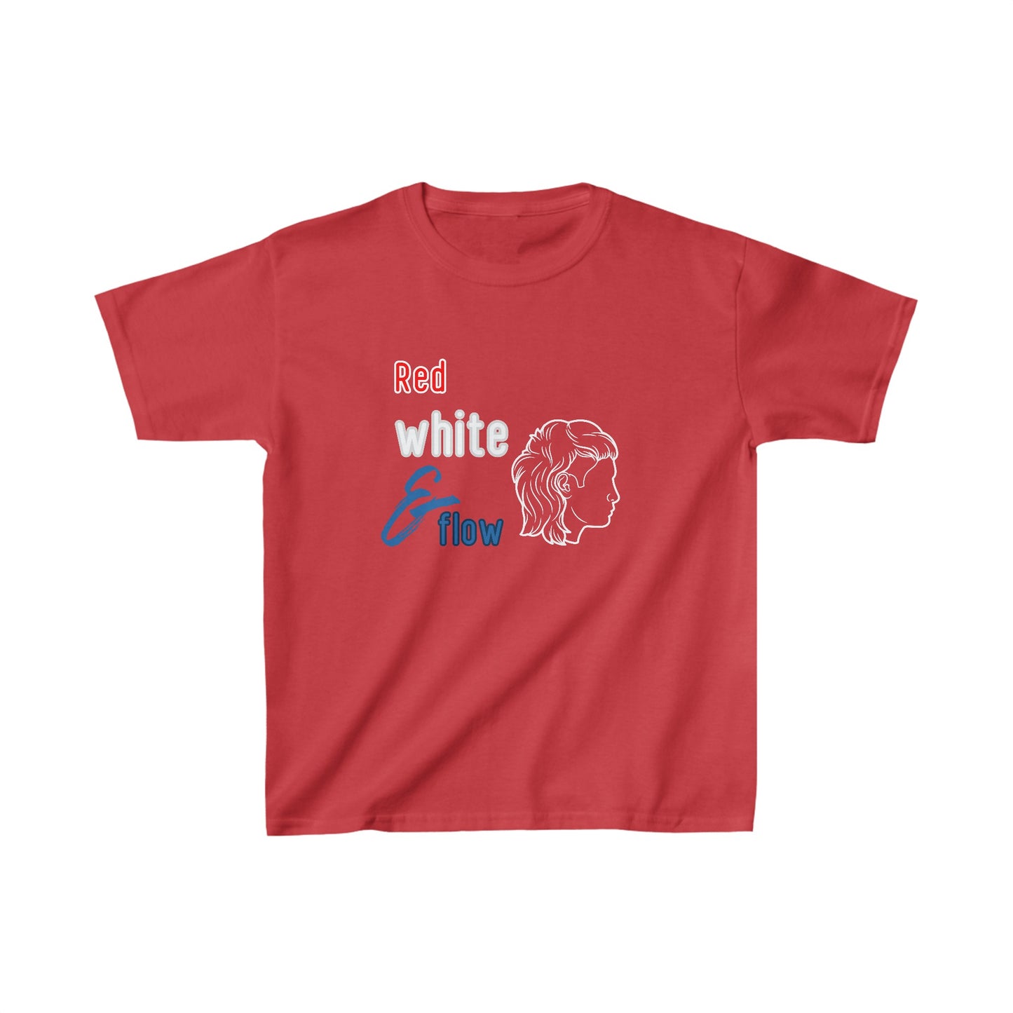 Red White and Flow Kids 4th of July Shirt