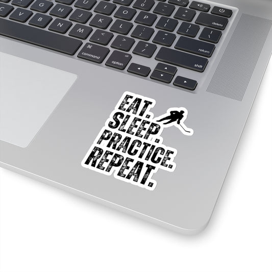 Eat Sleep Hockey Repeat Hockey Player Sticker