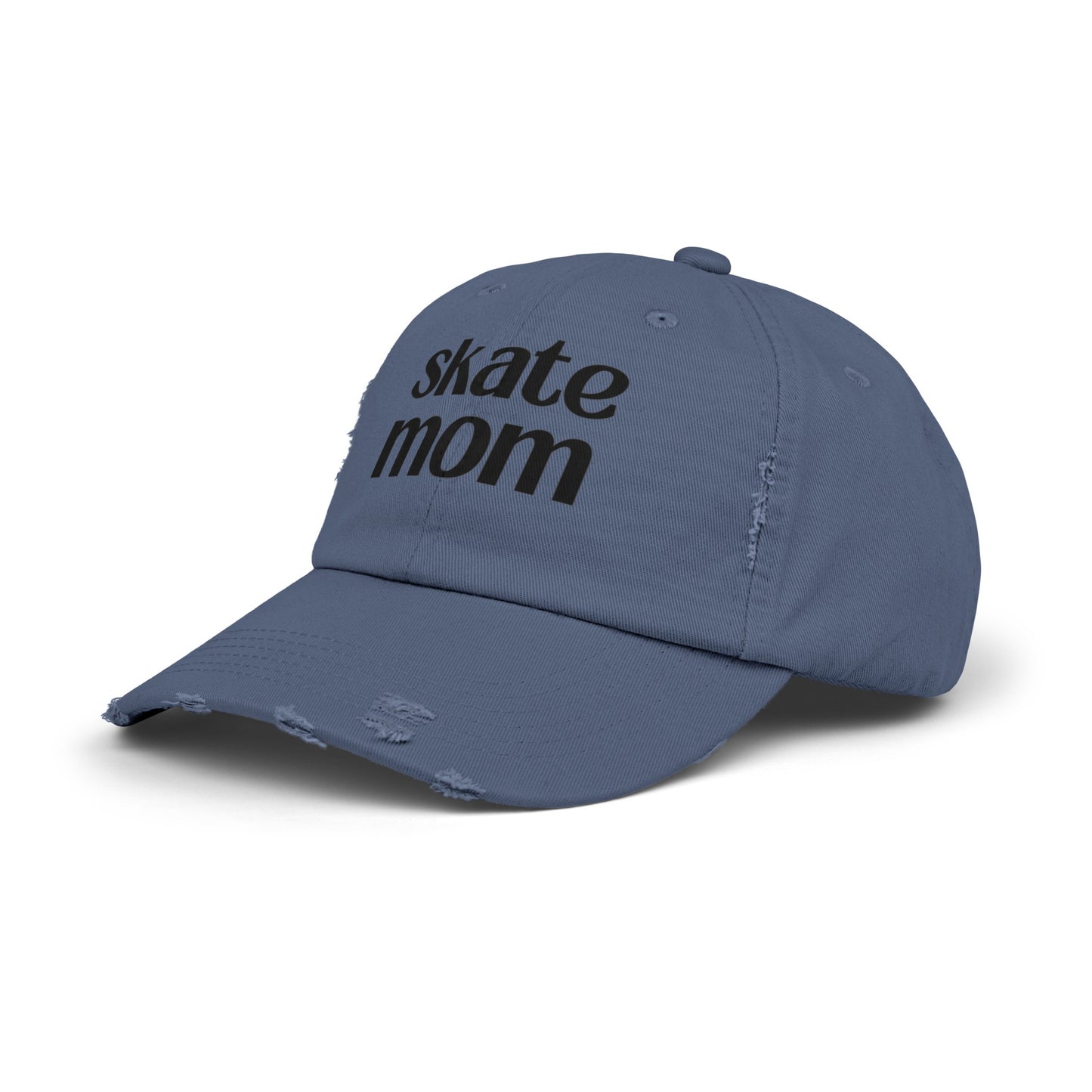 Hockey Figure Skating Skate Mom Distressed Cap