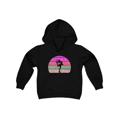 Youth Figure Skating Figure Skater Silhouette Sunset Hoodie