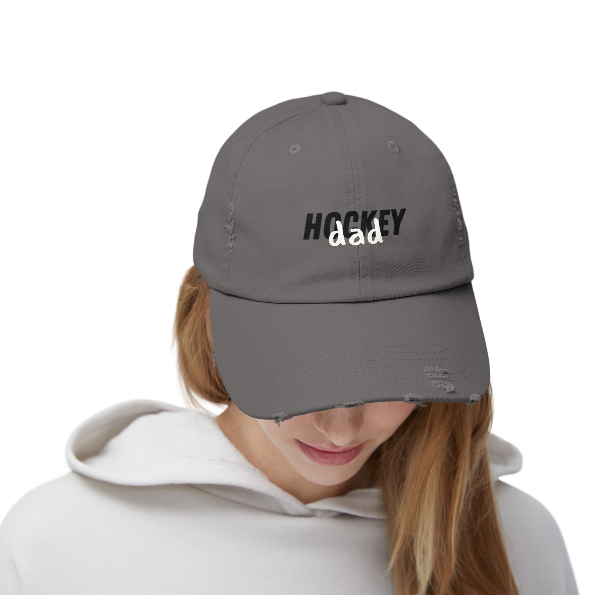 Hockey Dad Cap | Hockey Dad Distressed Cap | Ice Chirps