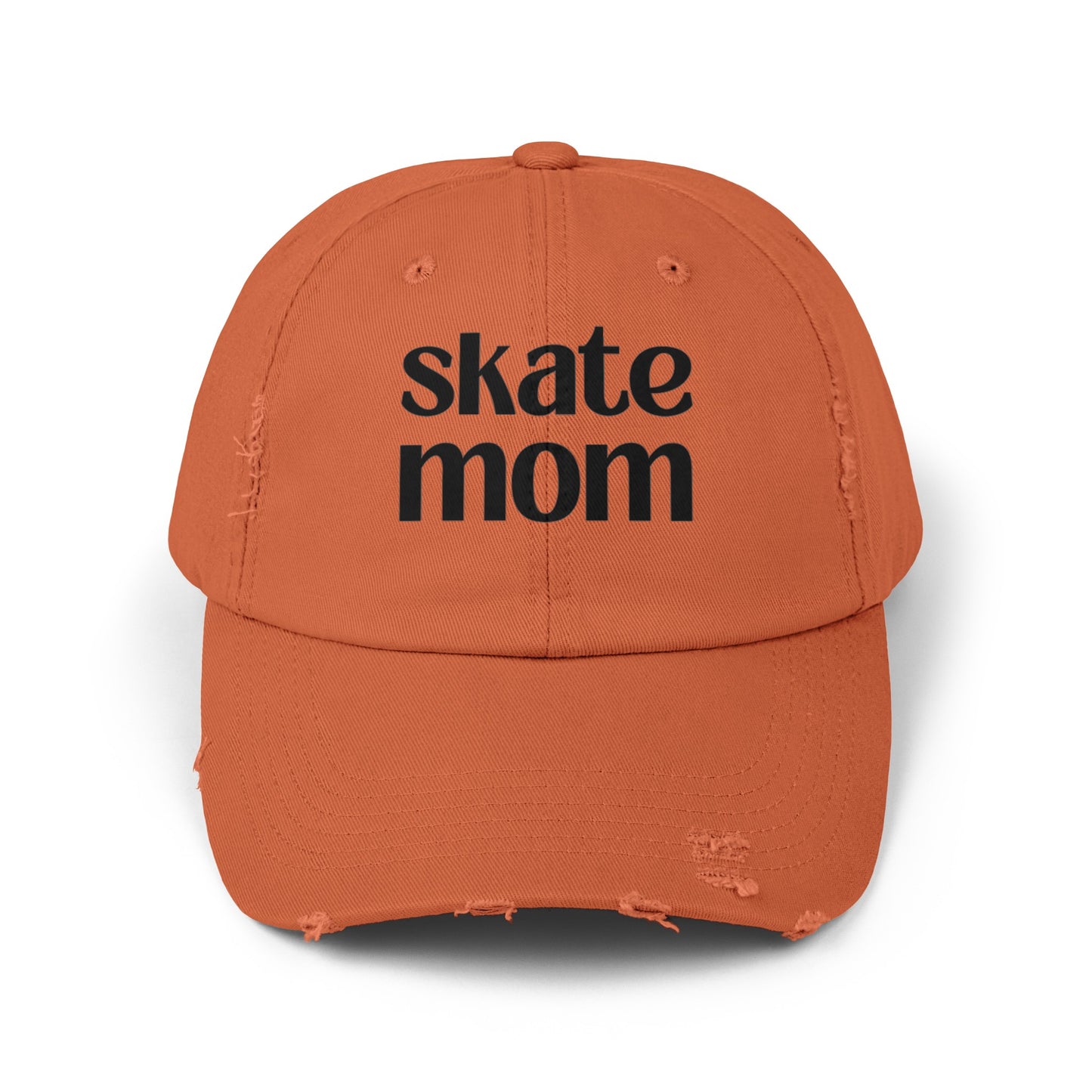 Hockey Figure Skating Skate Mom Distressed Cap