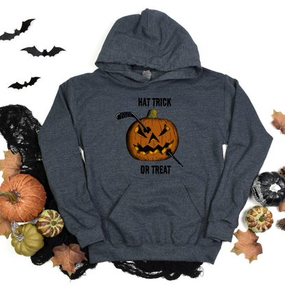 Hat Trick or Treat Kids Hockey Hoodie
