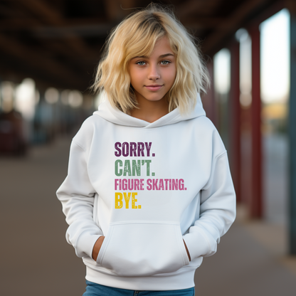Womens Skate Hoodies | Sorry Can't Figure Skating Hoodie | Ice Chirps