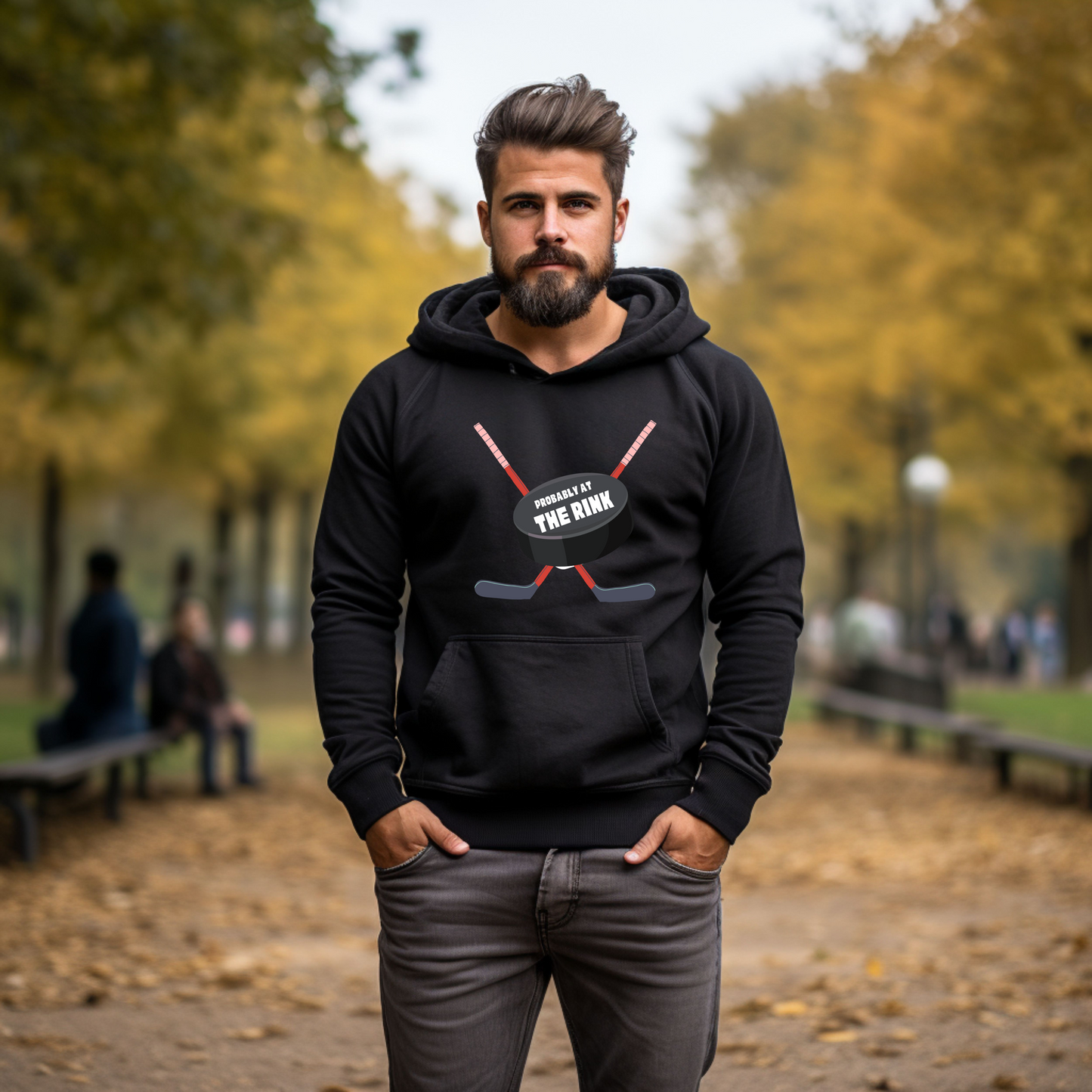 Probably at the Rink Men's Hoodie Hockey Dad Sweatshirt