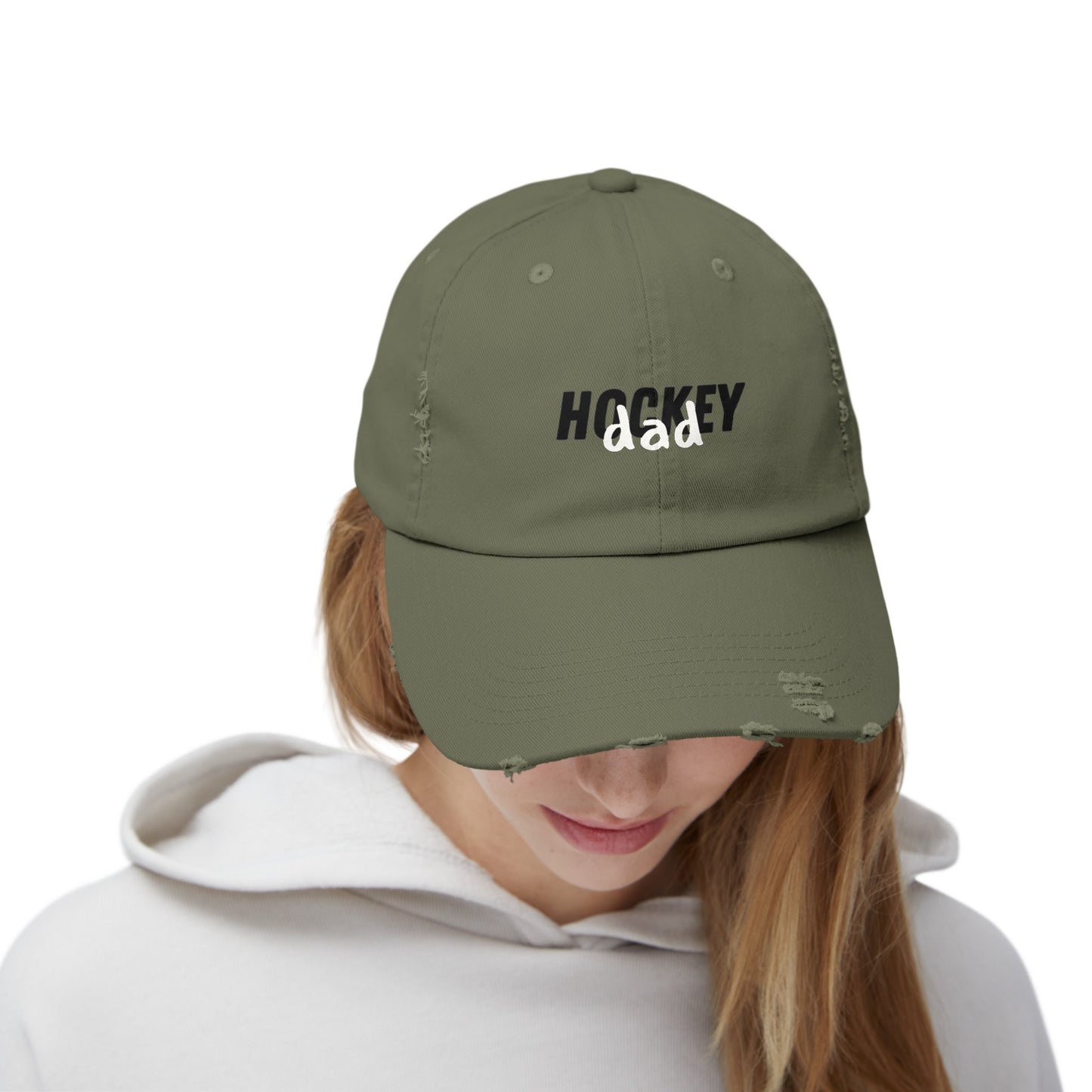 Hockey Dad Cap | Hockey Dad Distressed Cap | Ice Chirps