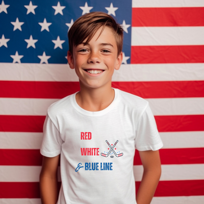 Patriotic Kids Hockey T-Shirt | Kids Hockey T-shirt | Ice Chirps