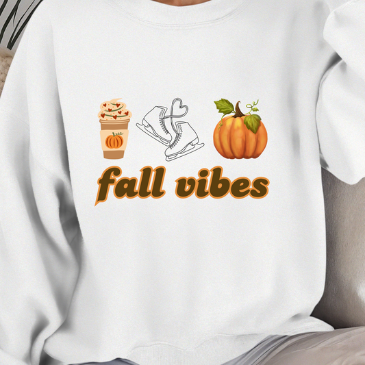 Fall Vibes Figure Skating Crewneck Sweatshirt