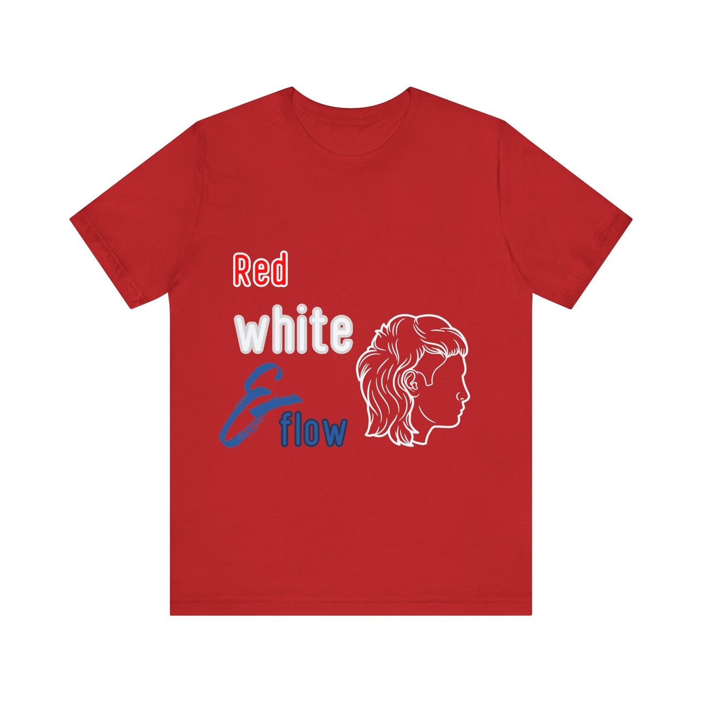 Red White And Flow Men's Funny Hockey T-Shirt
