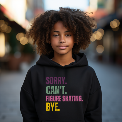 Womens Skate Hoodies | Sorry Can't Figure Skating Hoodie | Ice Chirps