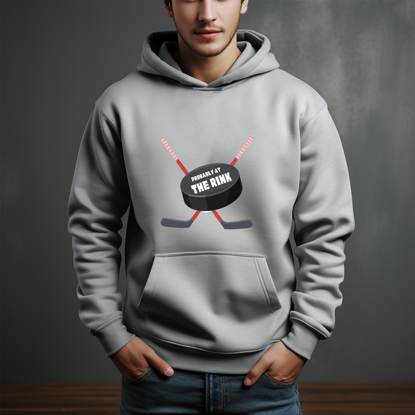 Probably at the Rink Men's Hoodie Hockey Dad Sweatshirt