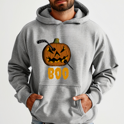 Men's Halloween Pumpkin Hockey Hoodie