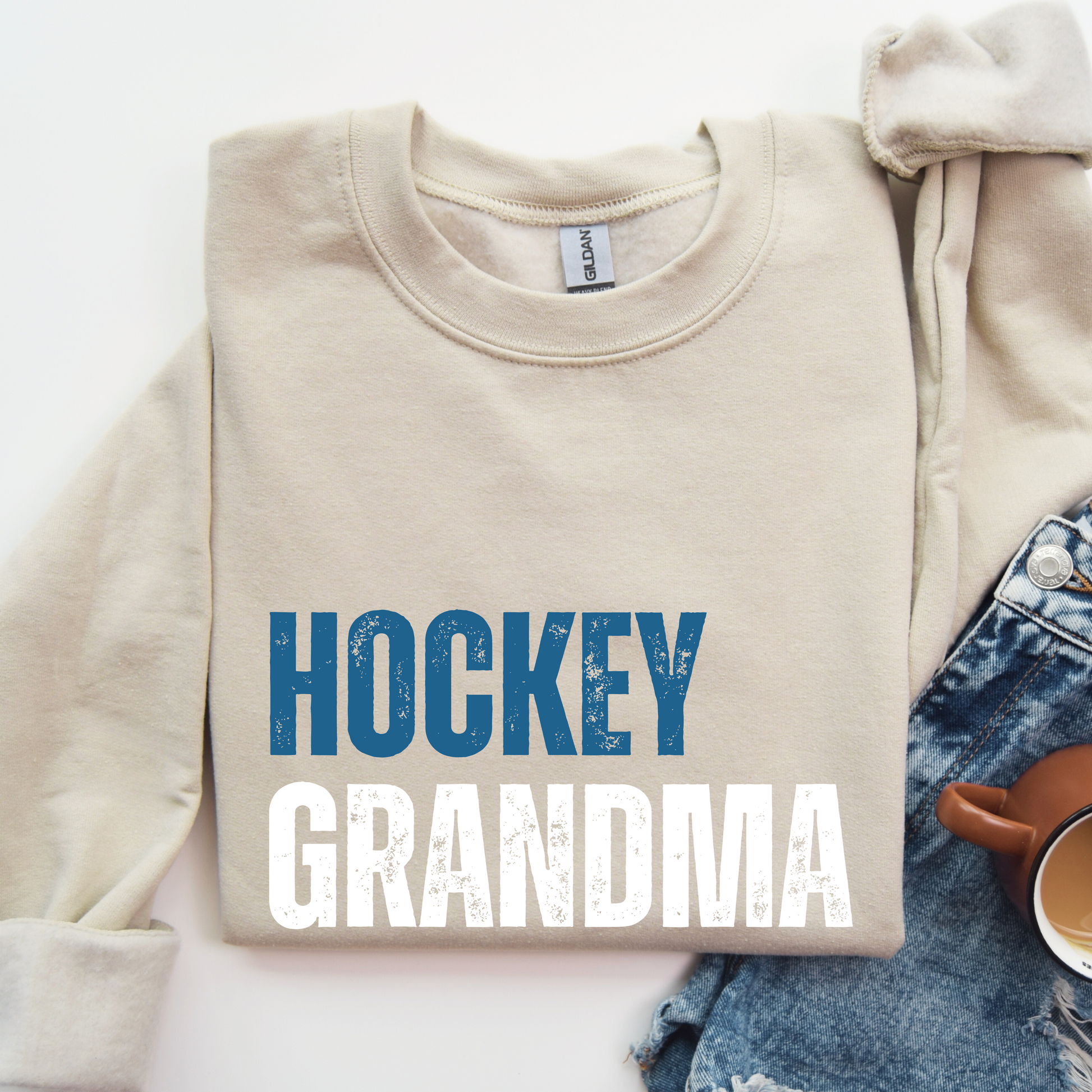 Hockey Crewneck Sweatshirt | Hockey Grandma Sweatshirt | Ice Chirps