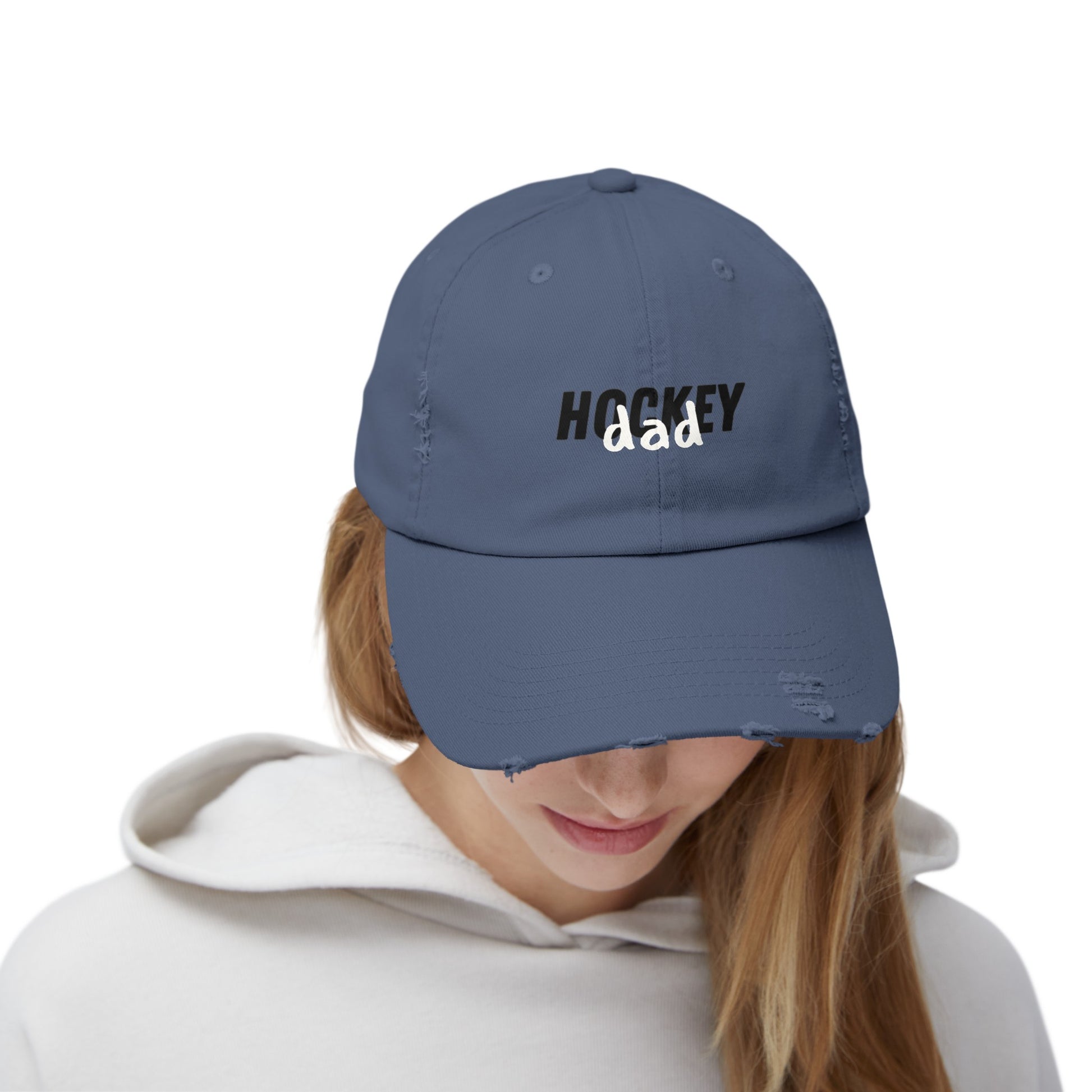 Hockey Dad Cap | Hockey Dad Distressed Cap | Ice Chirps