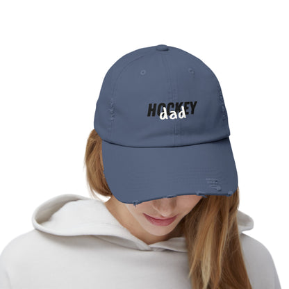 Hockey Dad Cap | Hockey Dad Distressed Cap | Ice Chirps