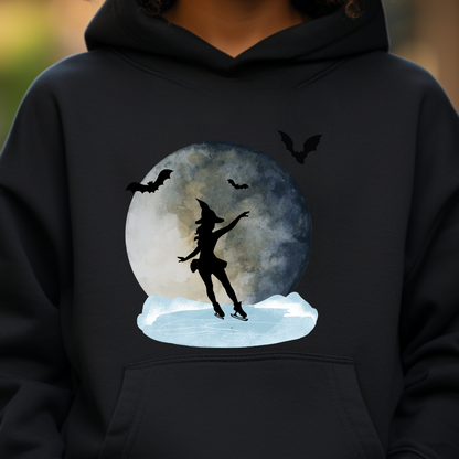 Figure Skating Witch Halloween Hoodie