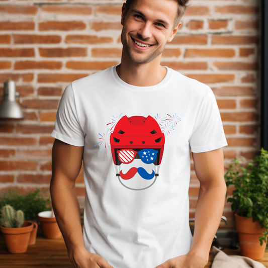 Men's Hockey T-Shirt | Men White T-Shirt | Ice Chirps