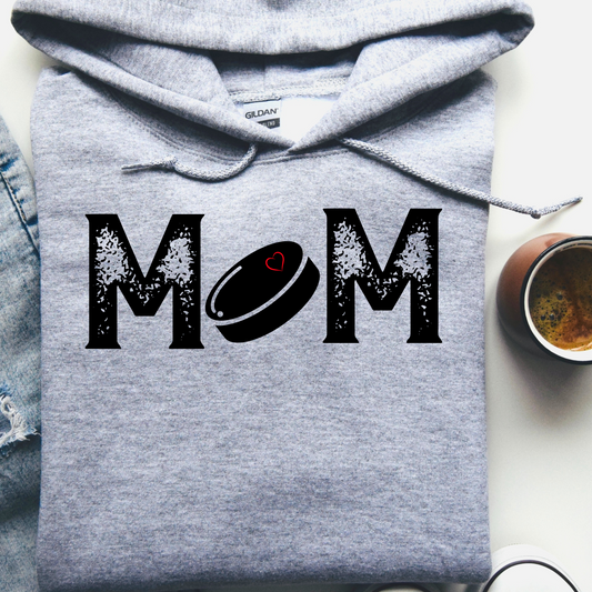 Hockey Mom Puck Heart Hoodie | Puck Heart Hoodie | Ice Chirps