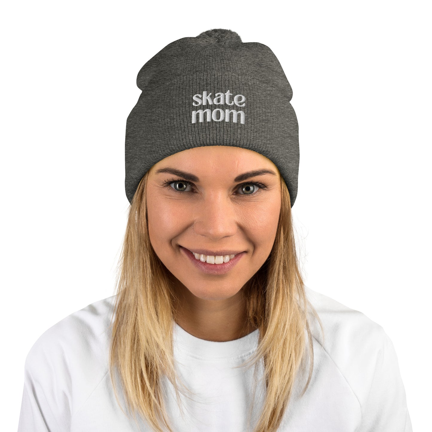 Skate Mom Pom Beanie | Pom Beanie | Ice Chirps